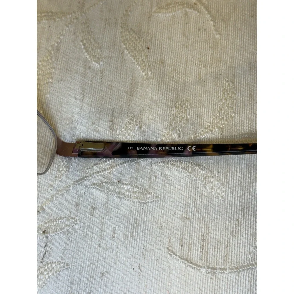 Banana Republic Nanette Half-Rim Eyeglasses Frames - Burgundy Tortoise 53-17-135
